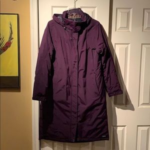 Lands End Squall Long Stadium Coat - Blackberry M